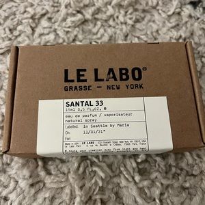 LE LABO - 15ml Santal 33 - Unopened, new in box